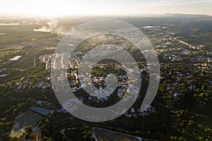 Aerial view villas of Pinar de Campoverde. Spain photo