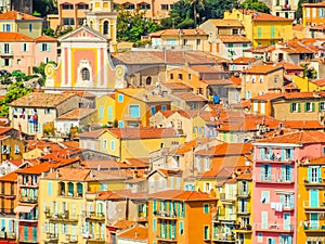 Aerial view of the Villefranche-sur-Mer, France