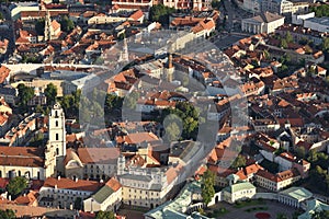 Aerial view of Vilnius Old Town