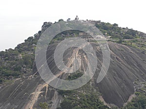 Aerial view of Vindhyagiri mountain top at Shravanabelagola photo