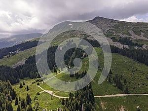 Aerial view of Vitosha Mountain, Bulgaria