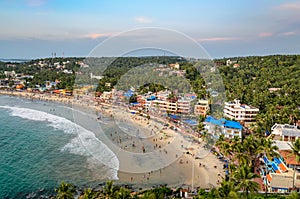 Aerial view of Vizhinjam Beach, Thiruvananthapuram