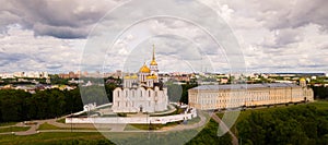 Aerial view of Vladimir with cathedrals