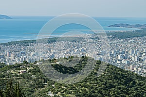 Aerial view of Vlore city