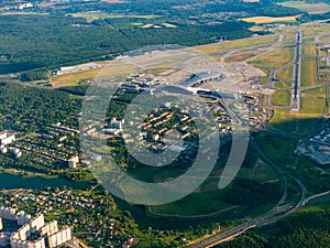 Aerial view of Vnukovo international airport