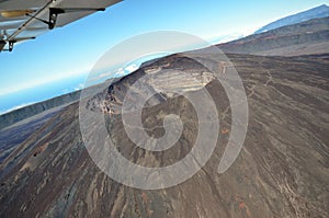 Aerial view volcano