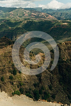 Aerial View of Waimea Canyon State Park, Kauai County, Hawaii, United States.