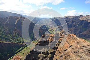 aerial view of waimea canyon