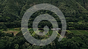 Aerial view of the Waipio Valley on the Big Island of Hawaii