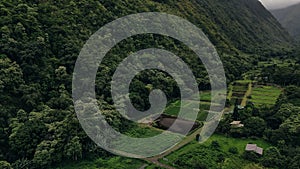 Aerial view of the Waipio Valley on the Big Island of Hawaii