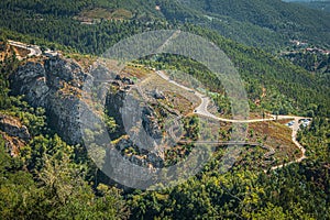 Aerial view of the walkways at Fragas de Sao Simao in Figueiro dos Vinhos, Portugal photo