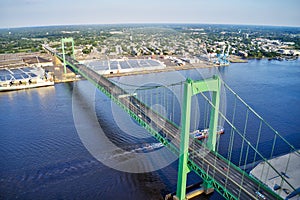 Aerial View of Walt Whitman Bridge Philadelphia New Jersey