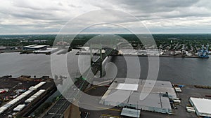 Aerial View of Walt Whitman Bridge Philadelphia New Jersey