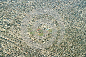 Aerial view of the Warren High School