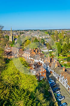 Aerial view of Warwick, England