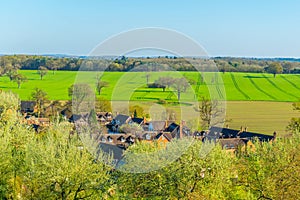 Aerial view of Warwick, England