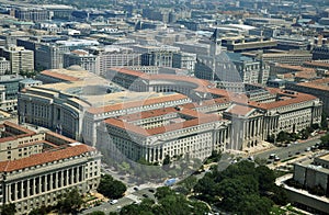 Aerial View from Washington Monument, Washington DC, USA