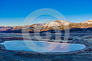 Aerial view of Washoe Lake between Reno and Carson City, Nevada