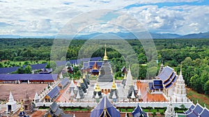 Aerial view of Wat ban den temple in Chiang Mai, Thailand