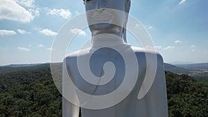 Aerial view of Wat Roi Phra Phutthabat Phu Manorom, Mukdahan, Thailand