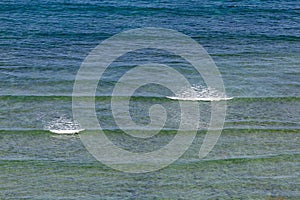 Aerial View Of Waves In The Ocean, Vietnam.