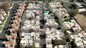 Aerial view of wealthy community in Southern California