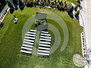 Aerial drone photo - Wedding venue from aboe