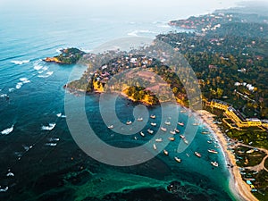 Aerial view of the Weligama