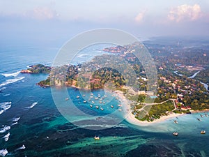 Aerial view of the Weligama cape