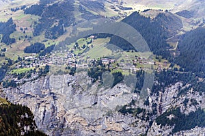 Aerial view of Wengen