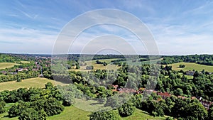 Aerial view of West Wycombe landscape - West Wycombe - Buckinghamshire photo