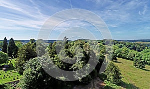 Aerial view of West Wycombe landscape - West Wycombe - Buckinghamshire photo