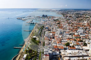 Aerial view of western Limassol, Cyprus