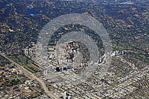 Aerial View of Westwood Village, California photo