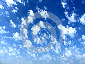 Aerial view on white fluffy clouds.Sky and clouds tropical panorama