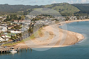 Aerial view of Whitianga in Coromandel Peninsula photo