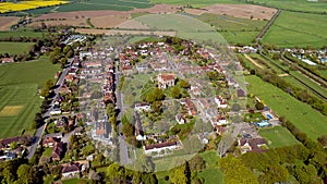 Aerial view of Winchelsea in the East Sussex, the smallest villa