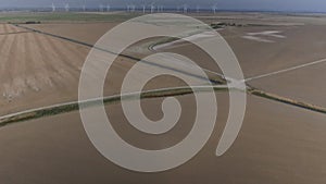 Aerial View of a Wind Farm Reveal