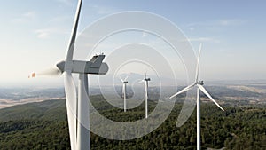 Aerial view of windmill