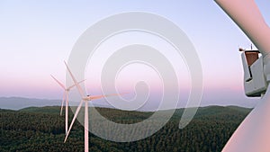 Aerial view of windmill