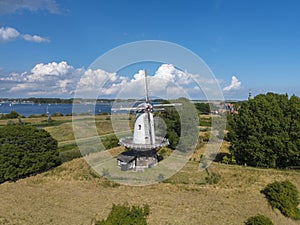 Letecký pohľad z veterný mlyn v. provincia z v holandsko 