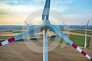 Aerial view on the windmills