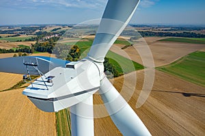 Aerial view on the windmills