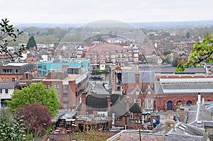 Aerial view of Windsor city, UK