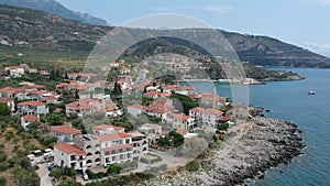 Aerial view of the wonderful seaside village of Kardamyli, Greece
