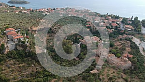 Aerial view of the wonderful seaside village of Kardamyli, Greece