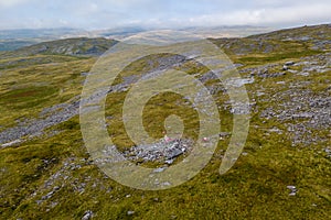 Aerial view of the wreckage of a 2nd world war Wellington bomber