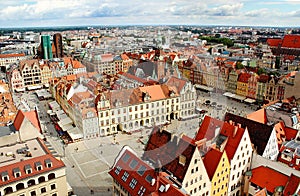 Aerial view on Wroclaw