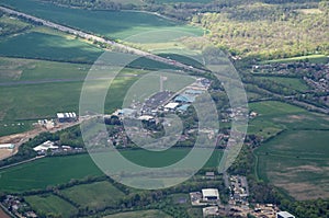 Aerial View of Wycombe Air Park in High Wycombe, Buckinghamshire on a Spring Afternoon photo