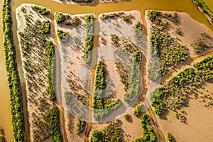 Aerial view of Xuan Thuy National Park